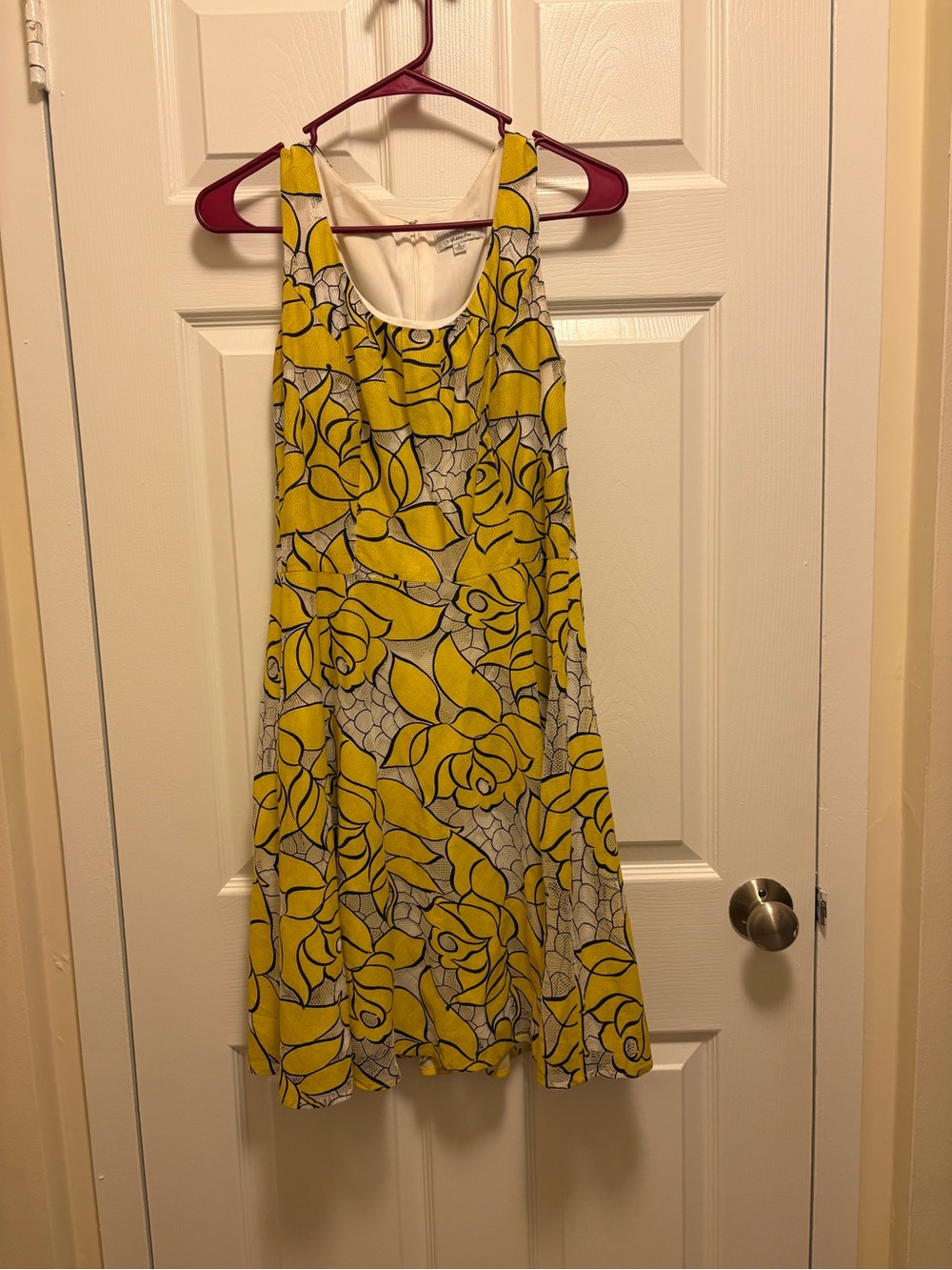 Signature by Robbie Bee Yellow Floral Midi Dress